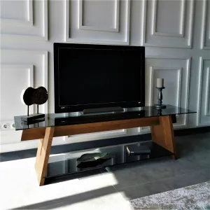 Kalune Design TV stolek TV201 158 cm ořech/černý