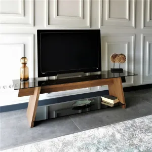 Kalune Design TV stolek TV201 158 cm ořech/černý