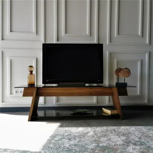 Kalune Design TV stolek TV201 158 cm ořech/černý