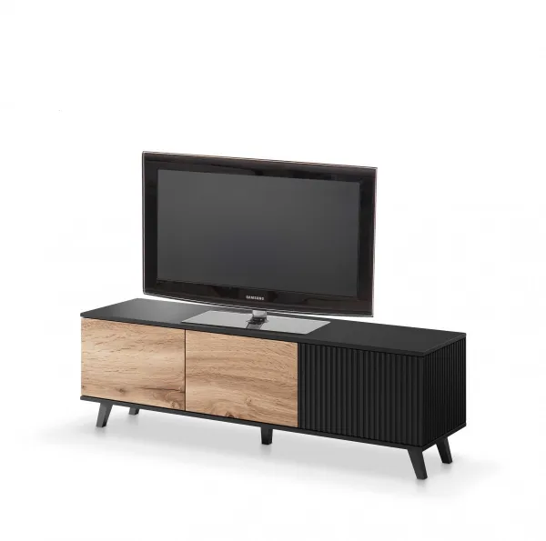 HALMAR TV stolík Rakom 150 cm dub votan/čierny