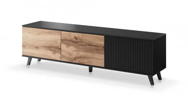 HALMAR TV stolík Rakom 180 cm dub votan/čierny
