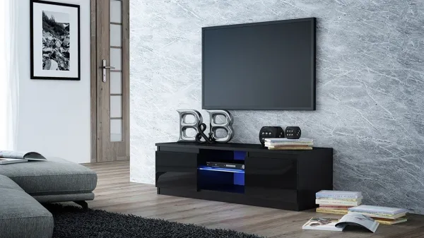 TP Living TV stolík KARO RTV 120  čierny, lesklý
