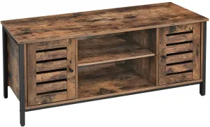 VASAGLE Televízny stolík industriálny 2 dvierka 110 x 40 cm