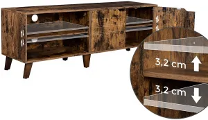 VASAGLE TV stolík retro hnedý 140 x 50 x 40 cm