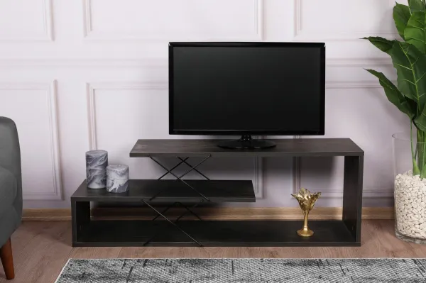 TV stolík Zigzag - Dark Brown