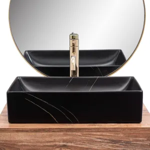 Umývadlo na dosku REA Inga Black Marble Mat REA-U8006