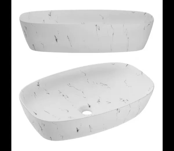 ArtCom Keramické umývadlo MEGI MW13 | biela 60 cm