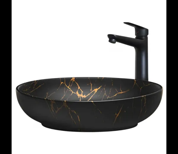 ArtCom Keramické umývadlo MONA MB12 | čierna 52 cm