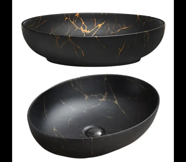 ArtCom Keramické umývadlo MONA MB12 | čierna 52 cm