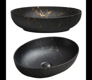 ArtCom Keramické umývadlo MONA MB12 | čierna 52 cm
