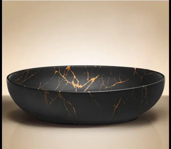 ArtCom Keramické umývadlo MONA MB12 | čierna 52 cm