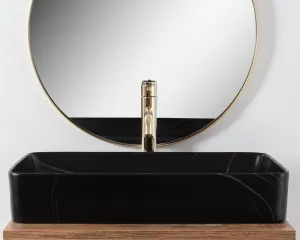 REA Umývadlo na dosku Denis Stone matne čierne