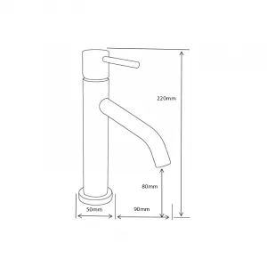 Umývadlová batéria Mexen Rumba 220 mm chróm