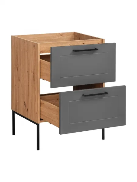 ArtCom Skrinka pod umývadlo MADERA Grey 820 | 60 cm
