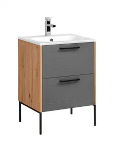 ArtCom Skrinka pod umývadlo MADERA Grey 820 | 60 cm
