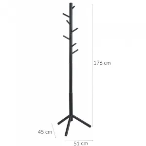 Actona Vešiak na oblečenie Bremen 176 cm čierny