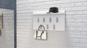 TP Living Vešiak na odevy s policou 2F matne biely