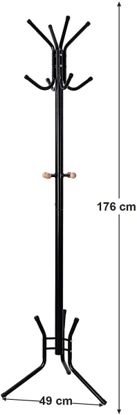 SONGMICS Štýlový kovový vešiak na kabáty 176 cm