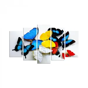 Hanah Home Viacdielny obraz Motýle 110x60 cm