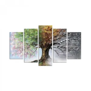 Hanah Home Viacdielny obraz Ročné obdobia 110x60 cm