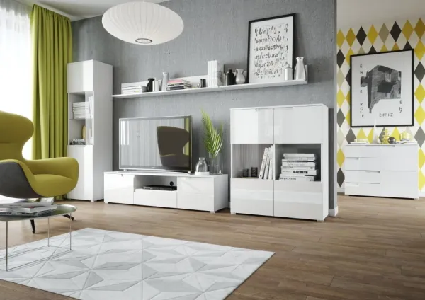 Szynaka Vitrína SELENE 25 | biela