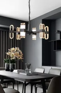 TooLight Visiace stropné svietidlo LED MODERN APP770-6C čierne