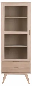Actona Vitrína A-Line 190 cm bielený dub