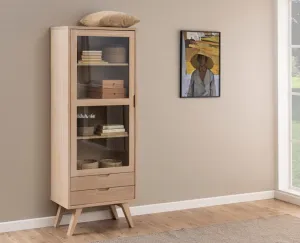 Actona Vitrína A-Line 190 cm bielený dub