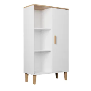 Kocot kids Vitrína DENVER 120 cm bielý/dub hickory