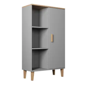 Kocot kids Vitrína DENVER 120 cm šedý/dub hickory