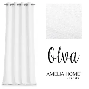 ArtFlhf Tieniaci záves OLVA EYELETS K | biela 140 x 250 cm