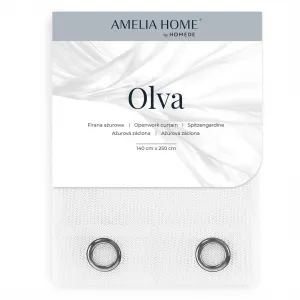 ArtFlhf Tieniaci záves OLVA EYELETS K | biela 140 x 250 cm