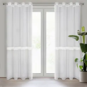 DekorStyle Záclona s krajkou SOFI 140x260 bílá