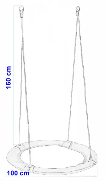 Záhradná hojdačka Čapie hniezdo ROMEK farebná 100 cm
