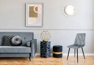 Jedálenská stolička MADISON zamatová, grafitová