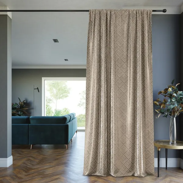 ArtFlhf Tieniaci záves BLACKOUT CASPE PLEAT P | krémová 140 x 250 cm