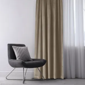 Filumi Záves Homede Vila s riasiacou páskou Wave 7 cm béžový, veľkosť 200x270