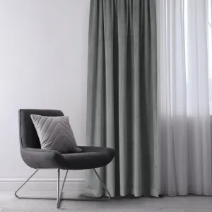 Filumi Záves Homede Vila s riasiacou páskou Drak 7,5 cm grafitový, veľkosť 400x270