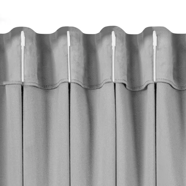 Filumi Záves Homede Vila s riasiacou páskou Flex 9,5 cm a dvojitým záhybom sivý, veľkosť 200x270