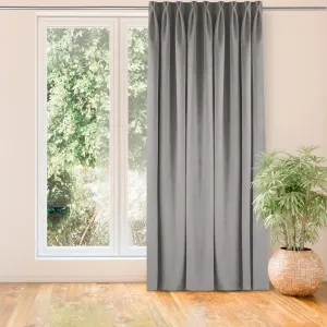 Filumi Záves Homede Vila s riasiacou páskou Flex 9,5 cm a dvojitým záhybom sivý, veľkosť 200x270