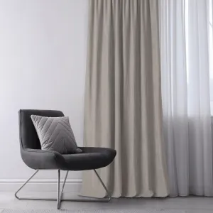 Filumi Záves MILANA s riasiacou páskou Wave 7 cm cappuccino, veľkosť 220x225