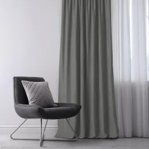 Filumi Záves MILANA s riasiacou páskou Drak 10 cm a nariasením 3 cm sivý, veľkosť 140x270