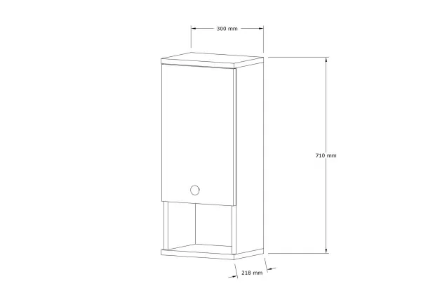 Kalune Design Závěsná koupelnová skříňka Mis ořech