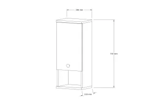 Kalune Design Závěsná koupelnová skříňka Mis ořech