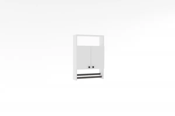 Kalune Design Závěsná koupelnová skříňka s věšákem na ručníky Banyo bílá
