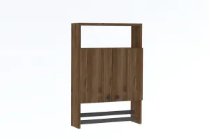 Kalune Design Závěsná koupelnová skříňka s věšákem na ručníky Ela ořech