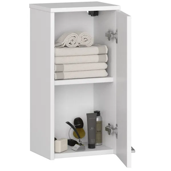 Ak furniture Závesná kúpeľňová skrinka Fin 30 cm biela