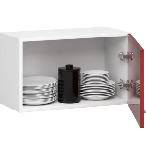 Ak furniture Závesná kuchynská skrinka Olivie W 60 cm biela/červená lesklá
