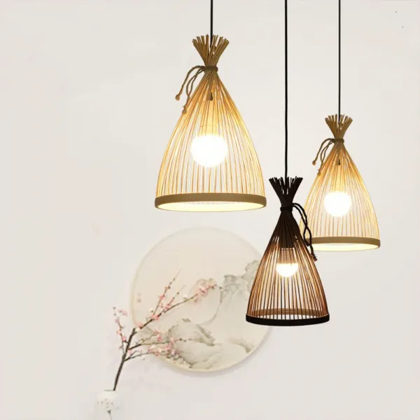 TooLight Závesná lampa La Belle Boho II čierna/hnedá