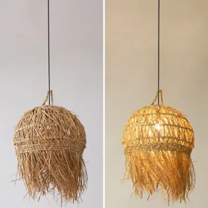 TooLight Závesná lampa La Belle Boho IV čierna/bambus